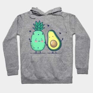 avocado and pineapple cute Hoodie